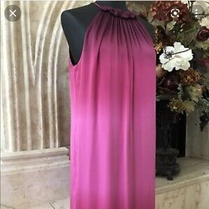 Pink to purple ombré silk dress by Vince. Size M